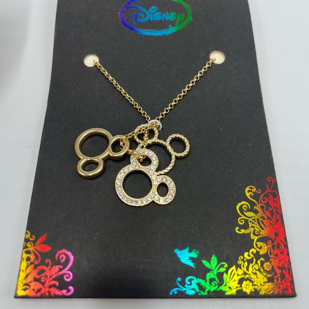 Disney Gold Mickey Outline Necklace - Picture 2 of 3